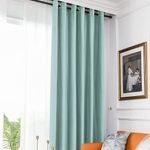 Casa si Gradina - Textile si covoare - Perdele si draperii - Draperii - Set draperie din catifea blackout cu inele argintii, Madison, 200x230 cm, densitate 700 g ml, Morning Blue, 2 buc - Infinity.ro