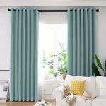 Casa si Gradina - Textile si covoare - Perdele si draperii - Draperii - Set draperie din catifea blackout cu inele argintii, Madison, 200x230 cm, densitate 700 g ml, Morning Blue, 2 buc - Infinity.ro