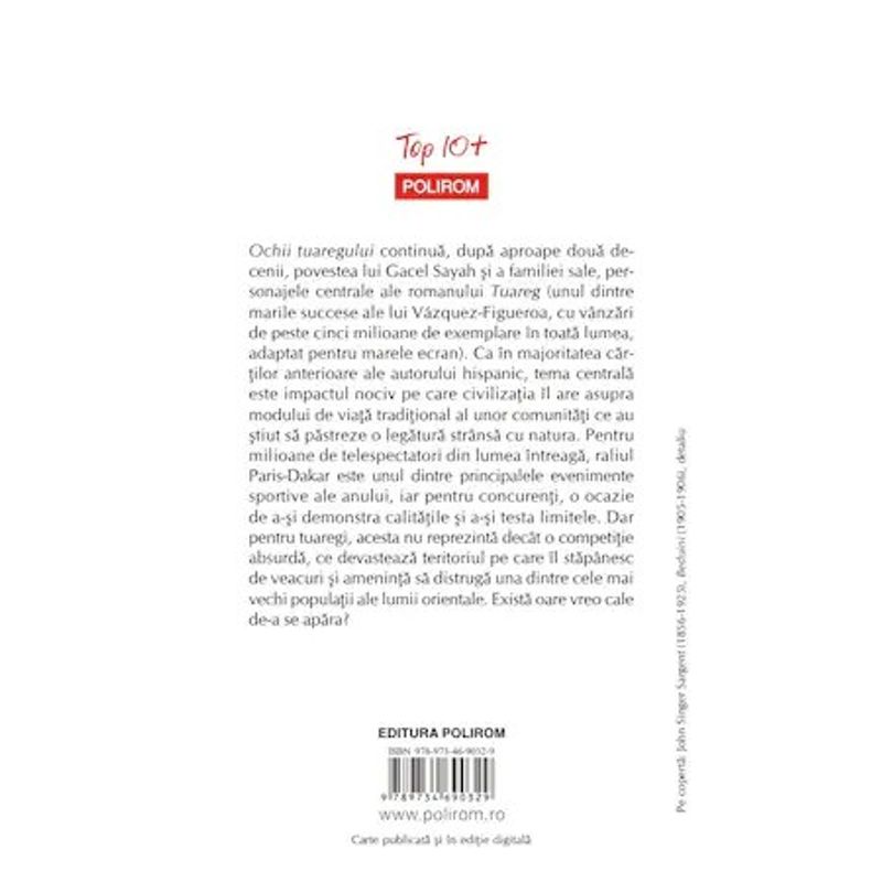 Carti si Birotica - Carti - Fictiune - Ochii tuaregului - Alberto Vazquez-Figueroa, editia 2022 - Infinity.ro