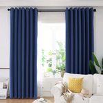 Casa si Gradina - Textile si covoare - Perdele si draperii - Draperii - Set draperie din catifea blackout cu inele albe, Madison, 200x225 cm, densitate 700 g ml, Black Pearl, 2 buc - Infinity.ro