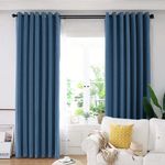Casa si Gradina - Textile si covoare - Perdele si draperii - Draperii - Set draperie din catifea blackout cu inele albe, Madison, 250x255 cm, densitate 700 g ml, Bismark, 2 buc - Infinity.ro