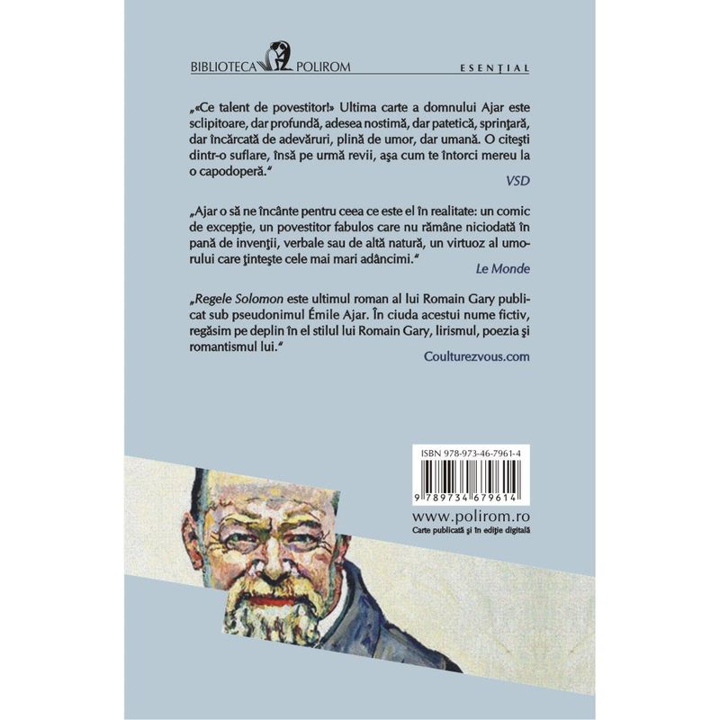 Carti si Birotica - Carti - Fictiune - Regele Solomon, Romain Gary (Emile Ajar) - Infinity.ro