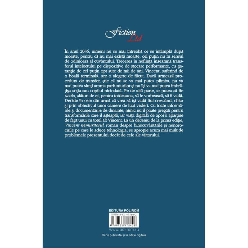 Carti si Birotica - Carti - Fictiune - Vincent nemuritorul, Bogdan Suceava - Infinity.ro