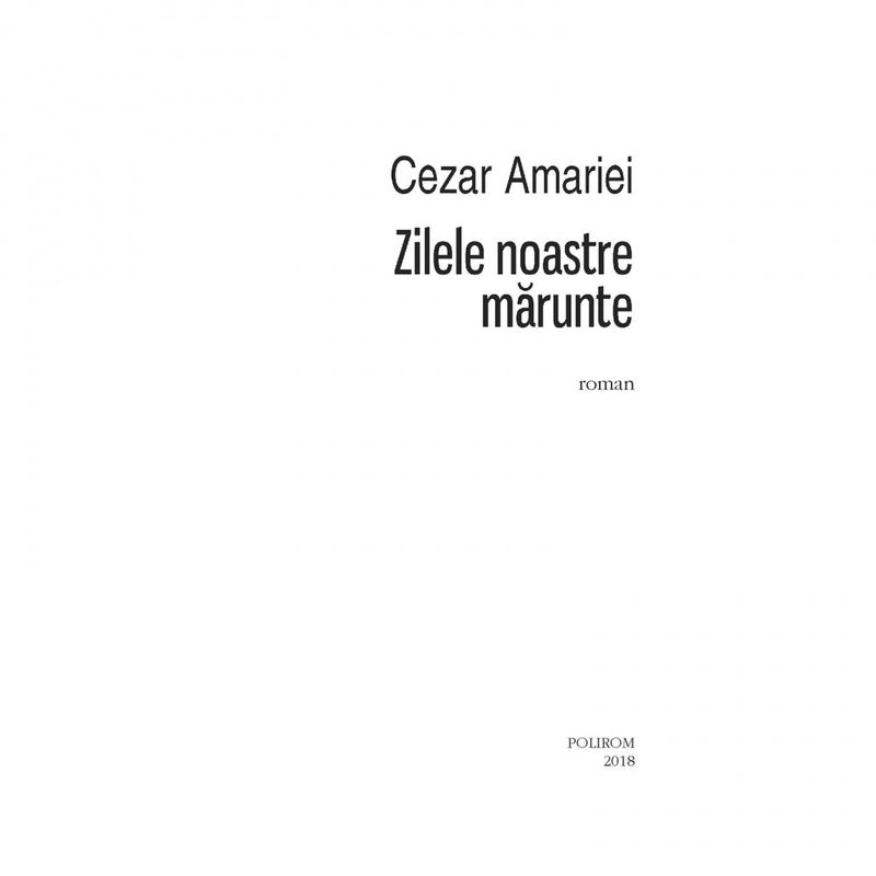 Carti si Birotica - Carti - Fictiune - Zilele noastre marunte, Cezar Amariei - Infinity.ro