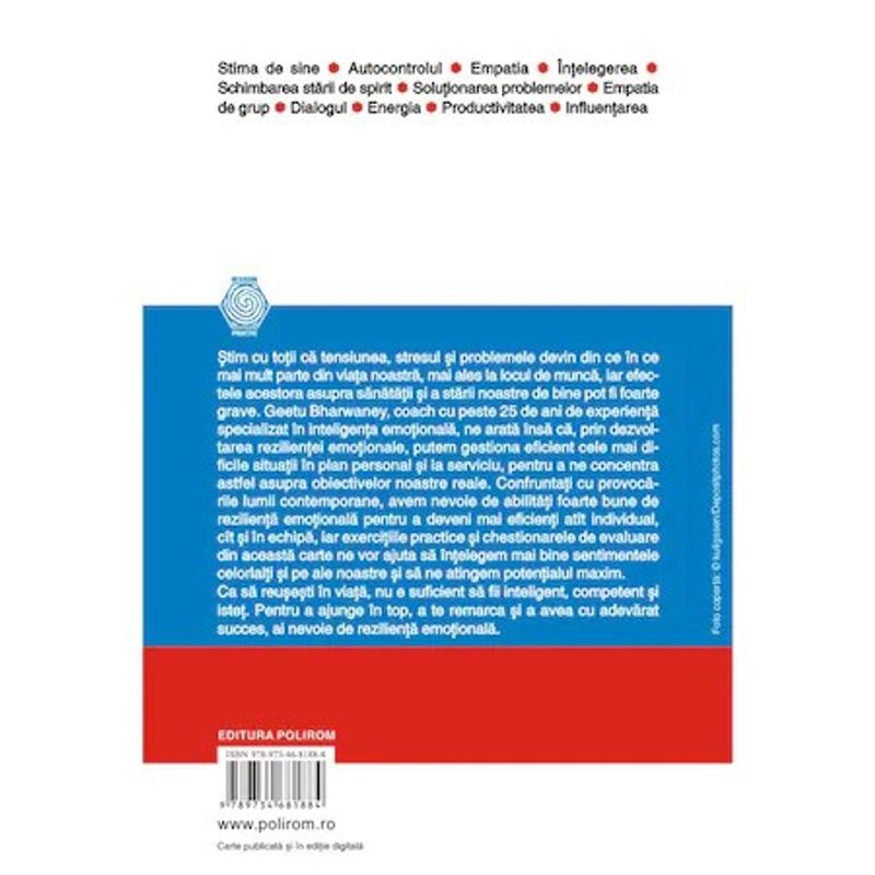 Carti si Birotica - Carti - Fictiune - Rezilienta emotionala. Invata cum sa devii adaptabil si sa-ti atingi potentialul maxim, Geetu Bharwaney - Infinity.ro