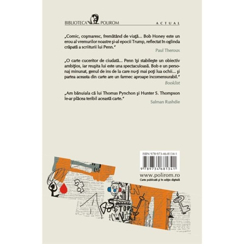 Carti si Birotica - Carti - Fictiune - Bob Honey care face si drege, Sean Penn - Infinity.ro