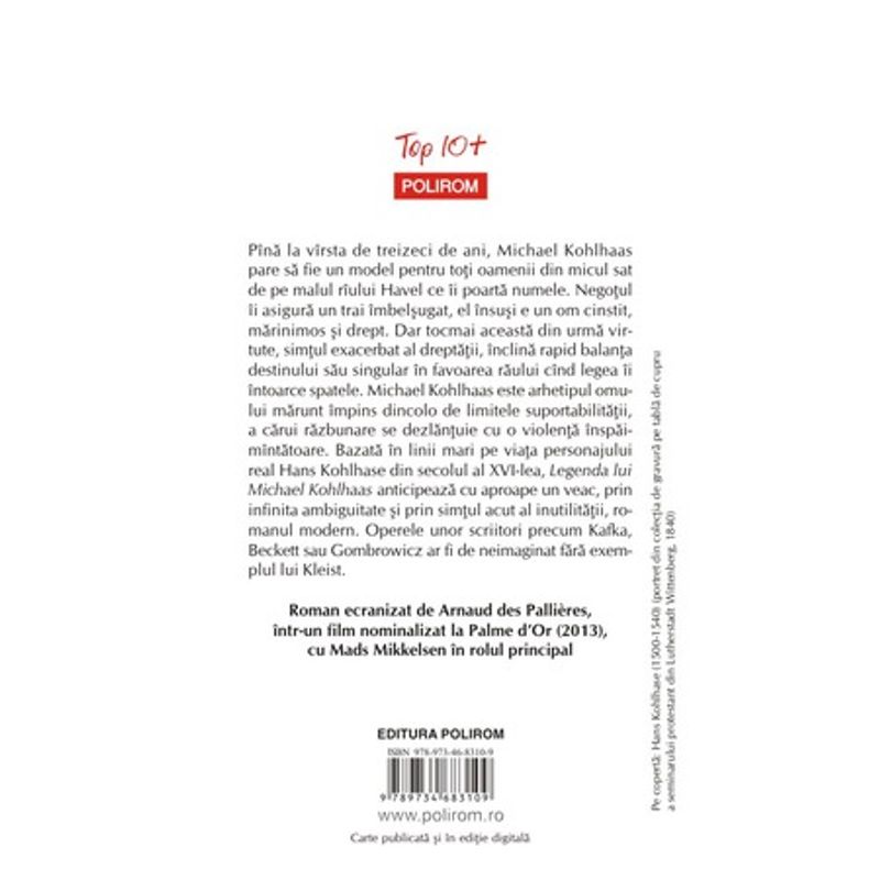 Carti si Birotica - Carti - Fictiune - Legenda lui Michael Kodlhaas (dintr-o cronica veche), Heinrich von Kleist - Infinity.ro