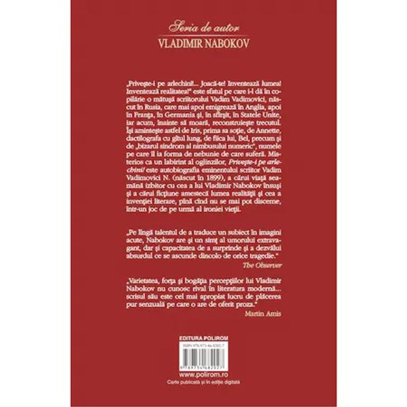 Carti si Birotica - Carti - Fictiune - Priveste-i pe arlechini!, Vladimir Nabokov - Infinity.ro