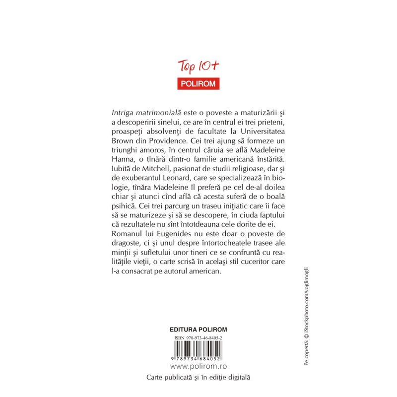 Carti si Birotica - Carti - Fictiune - Intriga matrimoniala (editie de buzunar) - Infinity.ro