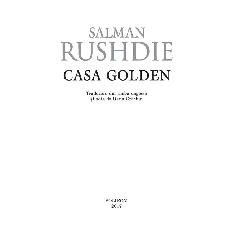 Carti si Birotica - Carti - Fictiune - Casa Golden - Salman Rushdie - Infinity.ro