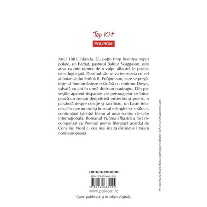 Carti si Birotica - Carti - Fictiune - Vulpea albastra, Sjon - Infinity.ro