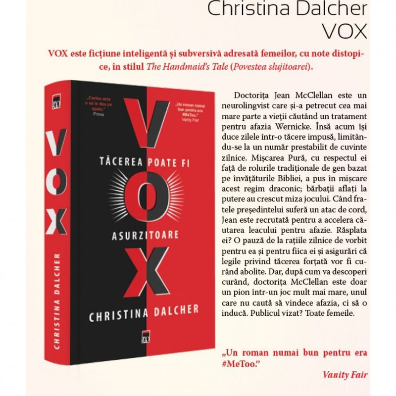 Carti si Birotica - Carti - Fictiune - Vox, Christina Dalcher - Infinity.ro