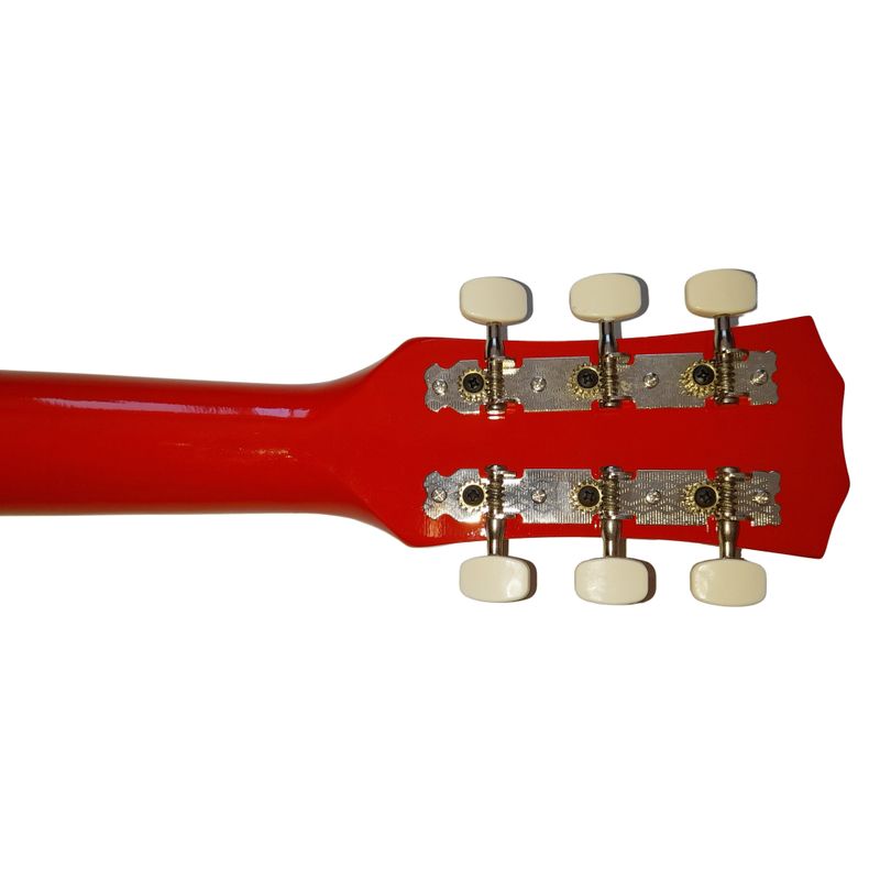 TV, Audio-Video si Foto - Instrumente muzicale - Instrumente clasice - Chitara clasica din lemn IdeallStore®, Red Raven, 95 cm, model Cutaway, rosie, corzi incluse - Infinity.ro