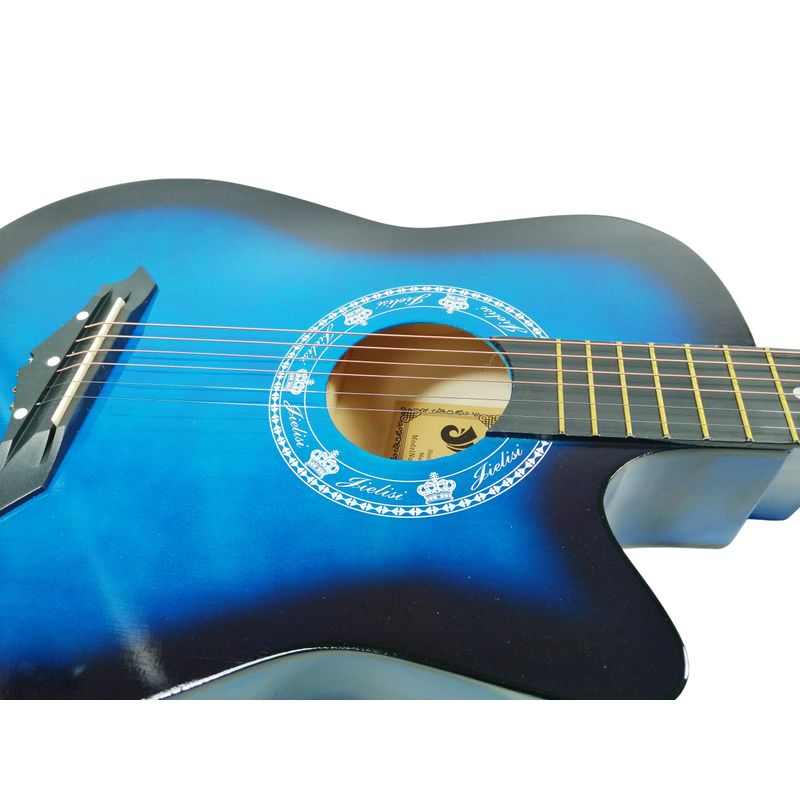TV, Audio-Video si Foto - Instrumente muzicale - Instrumente clasice - Chitara clasica din lemn 95 cm, Cutaway Country Blue - Infinity.ro