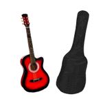 TV, Audio-Video si Foto - Instrumente muzicale - Instrumente clasice - Chitara clasica din lemn 95 cm, rosie, husa nylon cadou - Infinity.ro