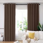 Casa si Gradina - Textile si covoare - Perdele si draperii - Draperii - Set draperie din catifea blackout cu inele albe, Madison, 150x230 cm, densitate 700 g ml, English Walnut, 2 buc - Infinity.ro