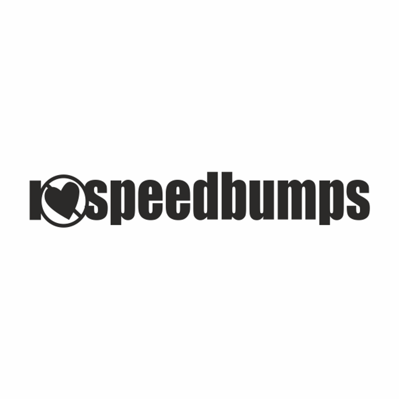 Auto si Moto - Intretinere auto - Stickere auto - Sticker auto cu I love speed bumps, 20cm, negru - Infinity.ro