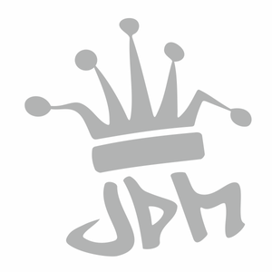 Sticker  auto pentru masina, JDM king, coroana, tuning,  20cm, alb