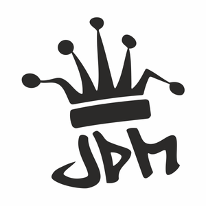 Sticker  auto pentru masina, coroana, JDM king, tuning,  20cm, negru