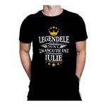 Fashion, accesorii si bijuterii - Barbati - Imbracaminte - Tricouri si bluze barbati - Tricou barbati, Priti Global, cadou unic pentru prieteni, Legendele sunt nascute in Iulie, Negru, S - Infinity.ro