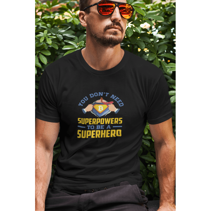 Fashion, accesorii si bijuterii - Barbati - Imbracaminte - Tricouri si bluze barbati - Tricou pentru barbati, Priti Global, You don't need superpowers to be a superhero, Negru, S - Infinity.ro