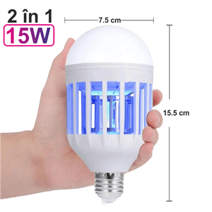 2 in 1 Lampa Ucigas tntari u suport LED de 15W Lumina de noapte impotriva tntarilor cu 2 moduri