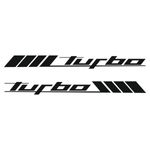 Auto si Moto - Intretinere auto - Stickere auto - Set doua stickere pentru oglinzi masini, turbo, negru, 15 x 1,4 cm - Infinity.ro