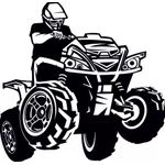 Casa si Gradina - Decoratiuni - Stickere decorative - Sticker decorativ, cu atv, negru, 57 x 60 - Infinity.ro