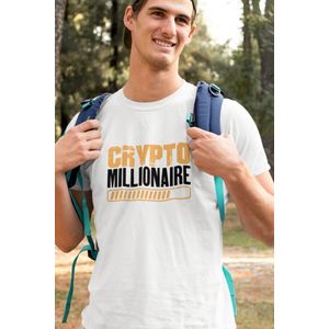 Tricou pentru barbati, personalizat cu mesaj amuzant, Priti Global, Crypto millionaire loading