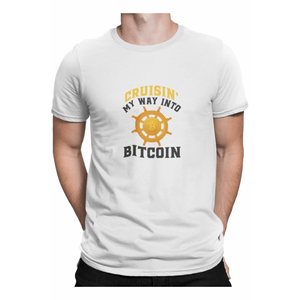 Tricou pentru barbati, Priti Global, Choose freedom, Cruisin my way into bitcoin