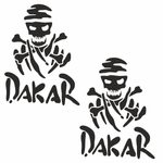Auto si Moto - Intretinere auto - Stickere auto - Set doua stickere decorative tuning, dakar, cap de schelet, automobile sport de teren, 4x4, dimensiune sticker 30 x 22 cm, negru - Infinity.ro
