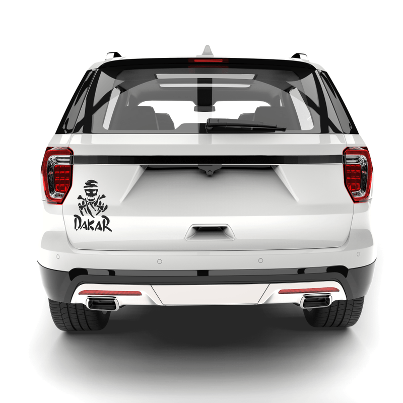 Auto si Moto - Intretinere auto - Stickere auto - Set doua stickere decorative tuning, dakar, cap de schelet, automobile sport de teren, 4x4, dimensiune sticker 30 x 22 cm, negru - Infinity.ro