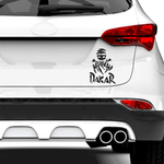 Auto si Moto - Intretinere auto - Stickere auto - Set doua stickere decorative tuning, dakar, cap de schelet, automobile sport de teren, 4x4, dimensiune sticker 30 x 22 cm, negru - Infinity.ro