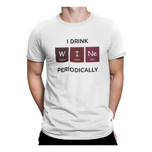 Tricou impri cu mesaj amuzant, Priti Global, Tabelul Periodic, I drink wine