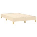 Casa si Gradina - Mobilier - Paturi si accesorii - Paturi - Pat box spring cu saltea, crem, 120x200 cm, textil - Infinity.ro