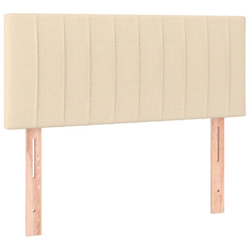 Casa si Gradina - Mobilier - Paturi si accesorii - Paturi - Pat box spring cu saltea, crem, 120x200 cm, textil - Infinity.ro