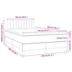 Casa si Gradina - Mobilier - Paturi si accesorii - Paturi - Pat box spring cu saltea, crem, 120x200 cm, textil - Infinity.ro
