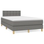 Casa si Gradina - Mobilier - Paturi si accesorii - Paturi - Pat box spring cu saltea, gri inchis, 120x200 cm, textil - Infinity.ro