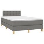 Casa si Gradina - Mobilier - Paturi si accesorii - Paturi - Pat box spring cu saltea, gri inchis, 120x200 cm, textil - Infinity.ro