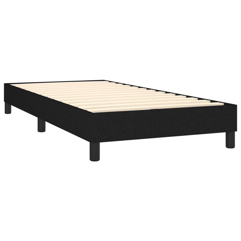 Casa si Gradina - Mobilier - Paturi si accesorii - Paturi - Pat box spring cu saltea, negru, 90x200 cm, textil - Infinity.ro