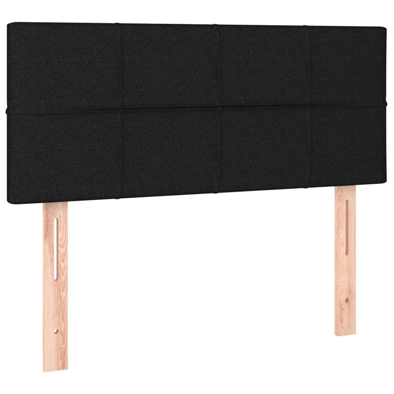 Casa si Gradina - Mobilier - Paturi si accesorii - Paturi - Pat box spring cu saltea, negru, 90x200 cm, textil - Infinity.ro