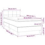 Casa si Gradina - Mobilier - Paturi si accesorii - Paturi - Pat box spring cu saltea, negru, 90x200 cm, textil - Infinity.ro