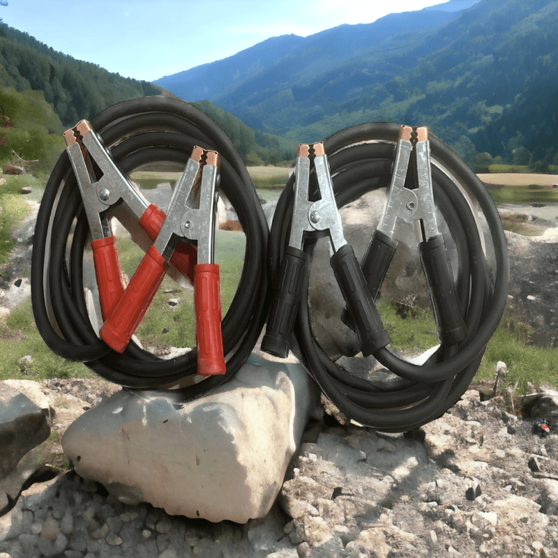 Auto si Moto - Electrice auto - Alte accesorii electrice auto - Cabluri de pornire,12/24V,set 2x2.5m,cu 4 clesti manere izolate 600A,transfer curent auto,sectiune transversala 25mm - Infinity.ro