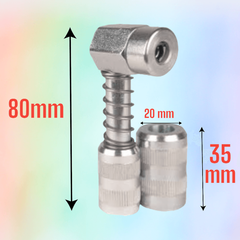 Auto si Moto - Reparatii si depanare - Scule auto - Scule si truse auto - Accesoriu de cuplare cap gresor, cu extensie 90 grade, otel inoxidabil - Infinity.ro