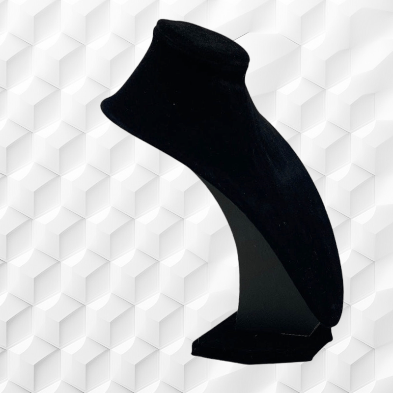 Fashion, accesorii si bijuterii - Femei - Bijuterii femei - Cutii bijuterii - Suport expunere,tip bust,stil clasic,negru,catifea pentru ornamente,pandantive,brose,lanturi,coliere si alte bijuterii - Infinity.ro