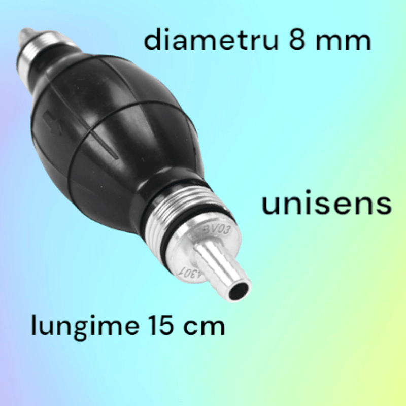 Casa si Gradina - Gradinarit si plante - Agricultura - Utilaje agricole - Pompa amorsare, cu supapa unisens, cauciuc, diametru 8 mm, pentru utilaje agricole si aplicatii sanitare si mecanice - Infinity.ro