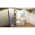 Casa si Gradina - Mobilier - Organizare si depozitare - Cuiere - Cuier cu Pantofar Frame PAL L 225 x A 40 x H 200 cm White Loft Pine - Infinity.ro