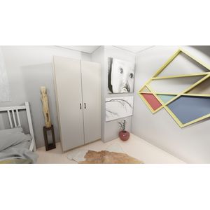 Dulap Narcisa 2 Usi 1x Bara 1x Polita L 100 X A 50 X H 200 cm Satin