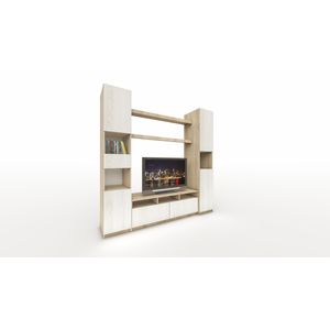 Living Mora Mini L 220 x A 50 x H 200 cm white loft pine