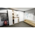 Casa si Gradina - Mobilier - Organizare si depozitare - Cuiere - Cuier cu Pantofar Planet PAL L 175 x A 40 x H 200 cm White Loft Pine - Infinity.ro